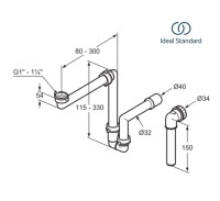 MEDIDAS SIFON LAVABO ESPACIOS REDUCIDOS IDEAL STANDARD